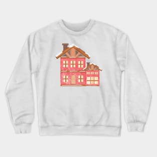 Red house watercolor Crewneck Sweatshirt